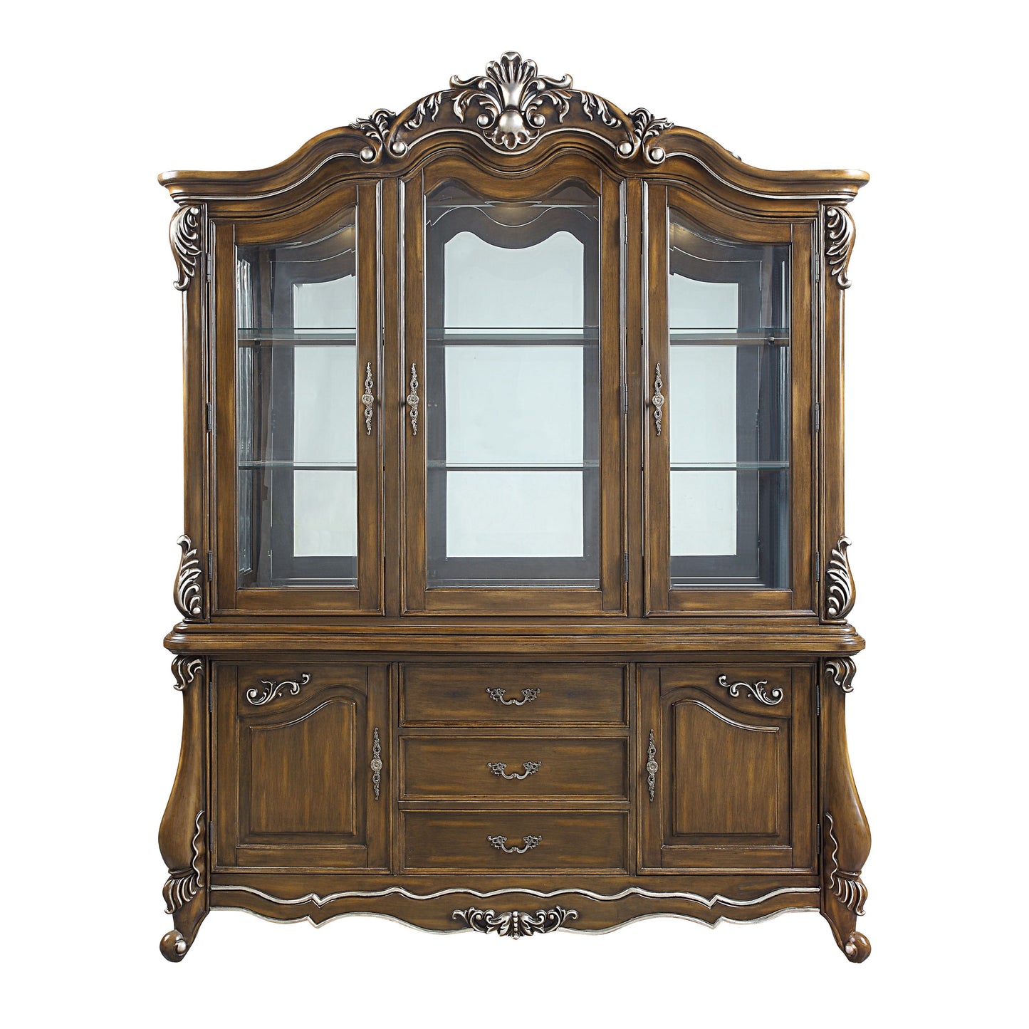 Latisha Antique Oak Finish Sideboard Buffet