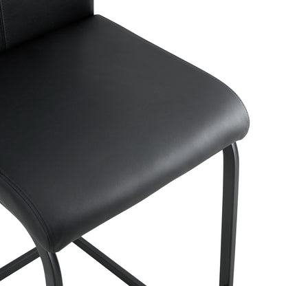 Regal PU Chair Barstool - Black Set of 2