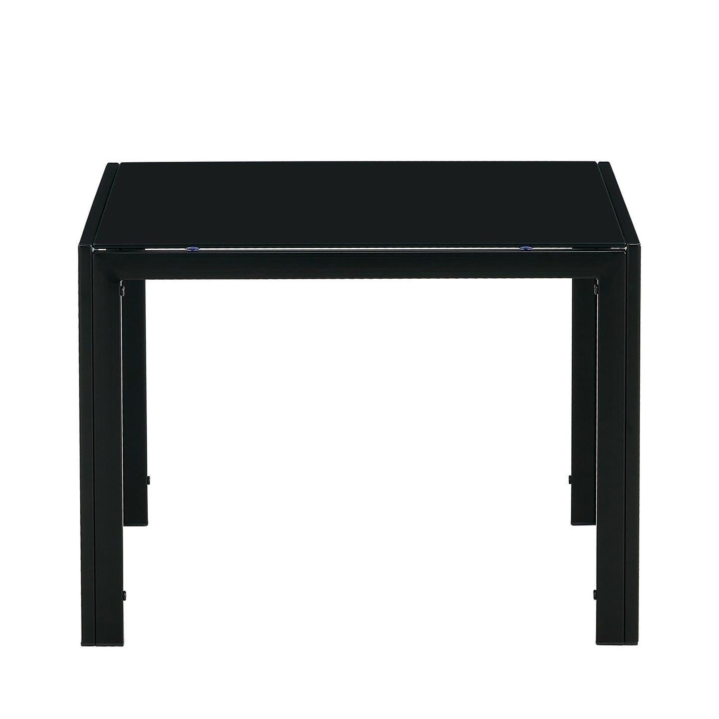 Glass Square Coffee Table Set of 2 - Black
