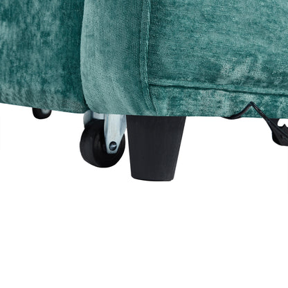 Rita Loveseat Pull-out Sofa Bed with Adjustable Backrest - Teal