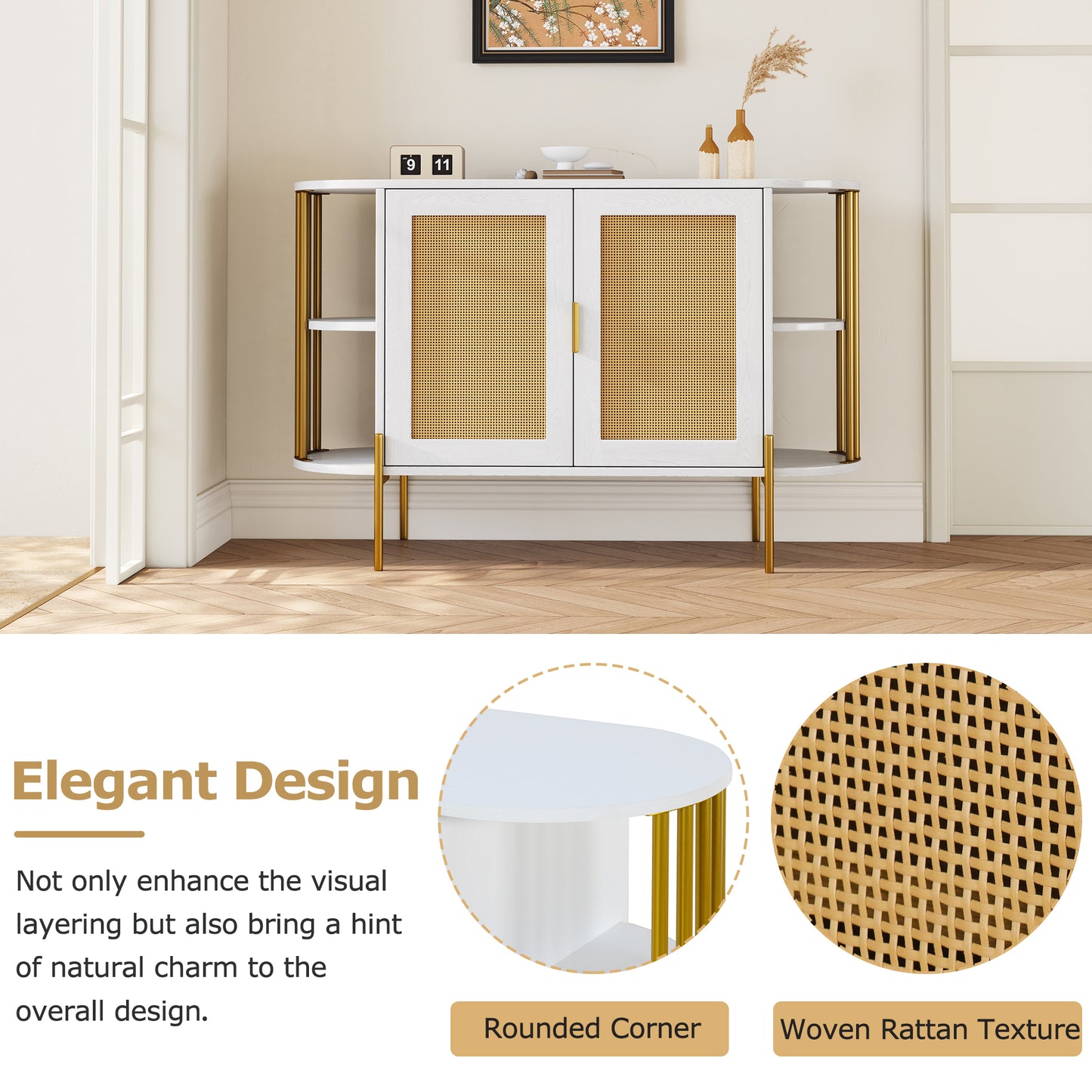 Amari 2- Rattan Door - White