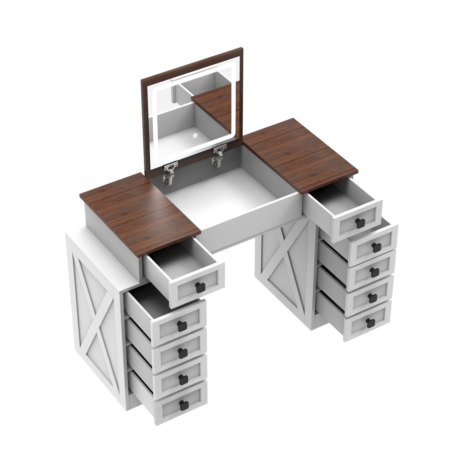 Cleo II Makeup Vanity Desk Set