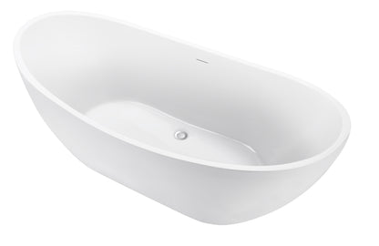 Osha 67"  Acrylic Freestanding Soaking Bathtub  - White