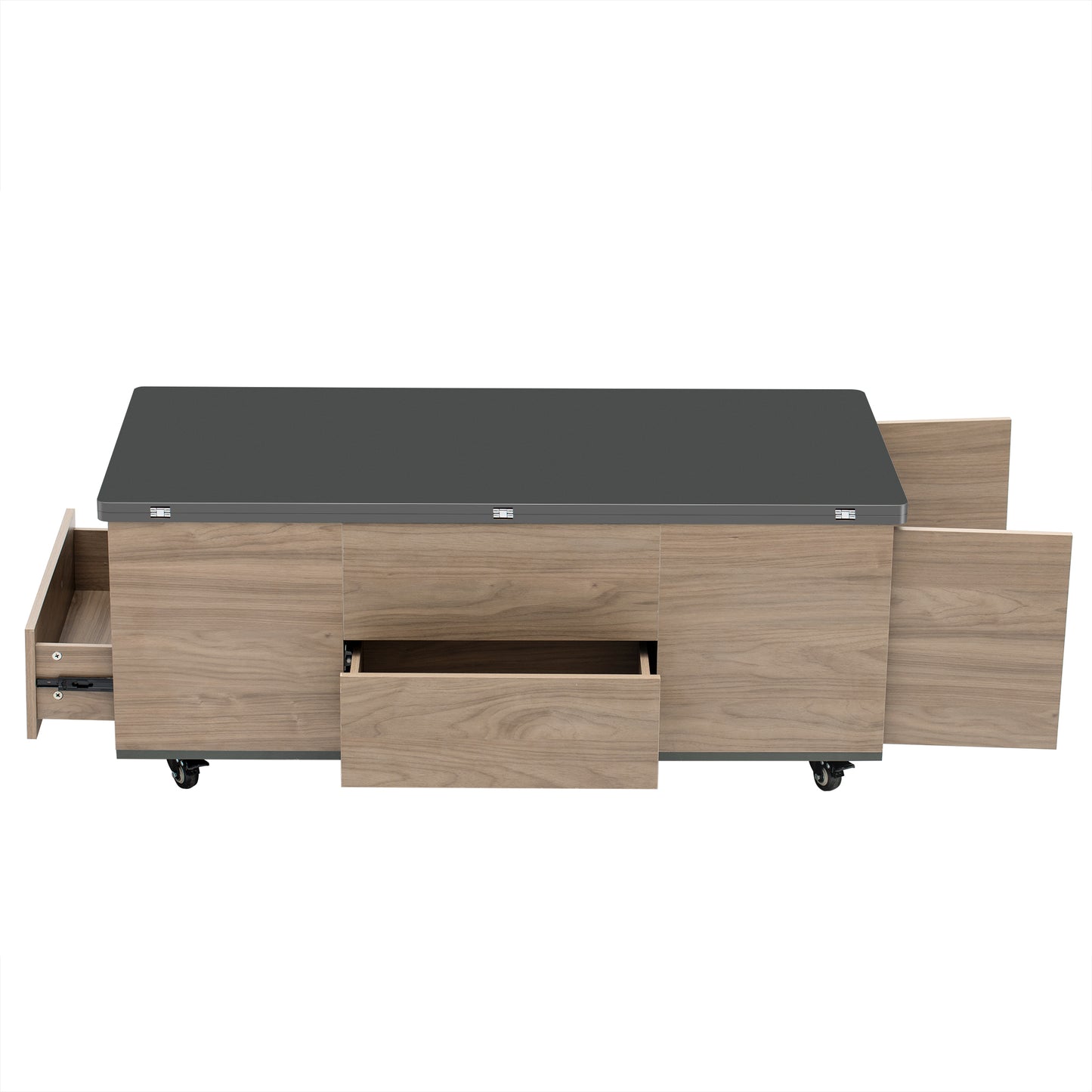 Regalia Modern Lift Top Coffee - Walnut & Black