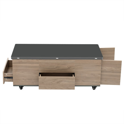 Regalia Modern Lift Top Coffee - Walnut & Black