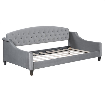 AF Luxury Tufted Button Twin Size Daybed - Gray