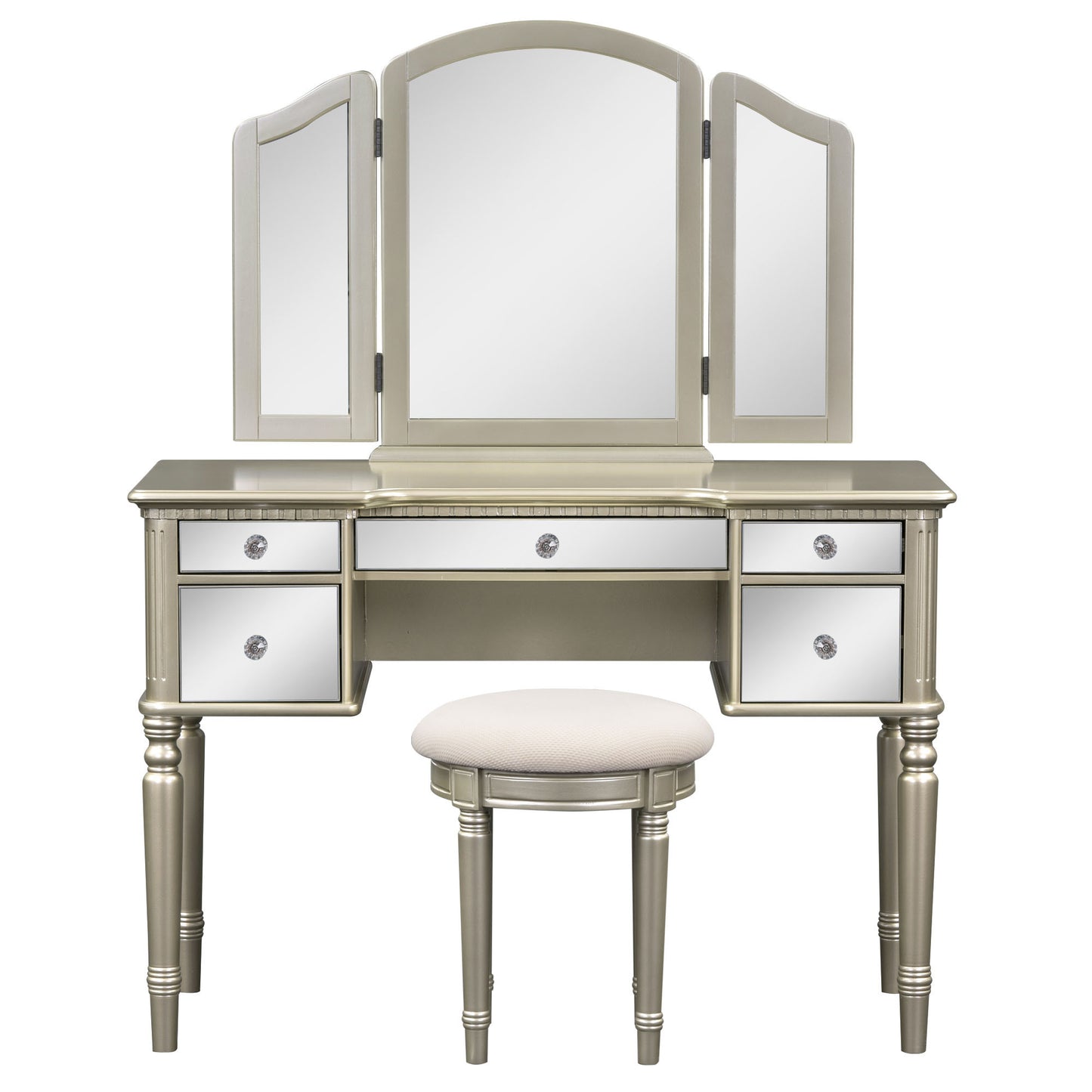 Hannah Makeup Vanity Set for Bedroom - Gold