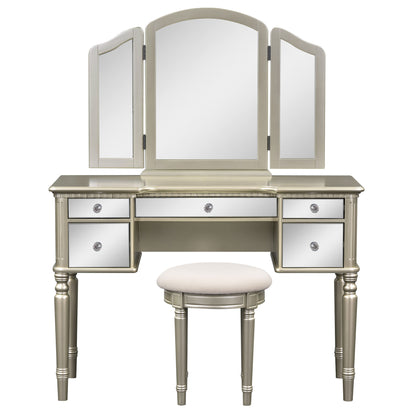 Hannah Makeup Vanity Set for Bedroom - Gold
