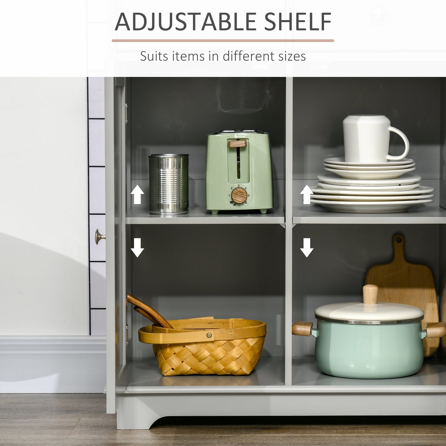 Cody Sideboard Buffet Cabinet - Gray