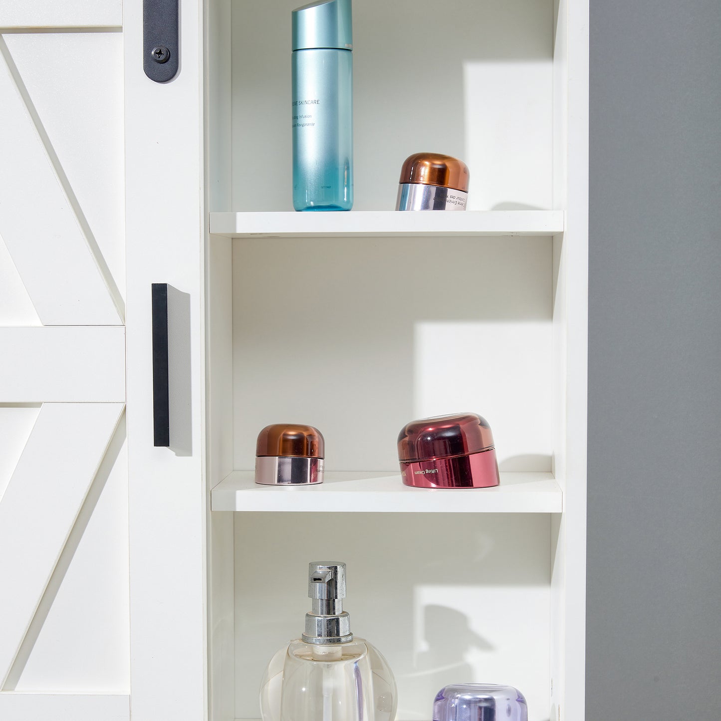 Lumber Wood  Storage Cabinet - White
