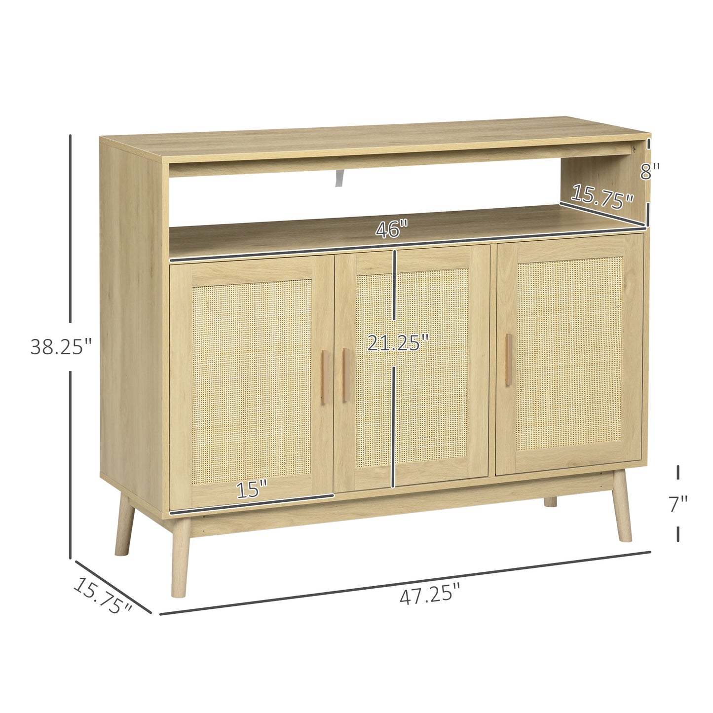 Sio Rattan Doors Sideboard Buffet