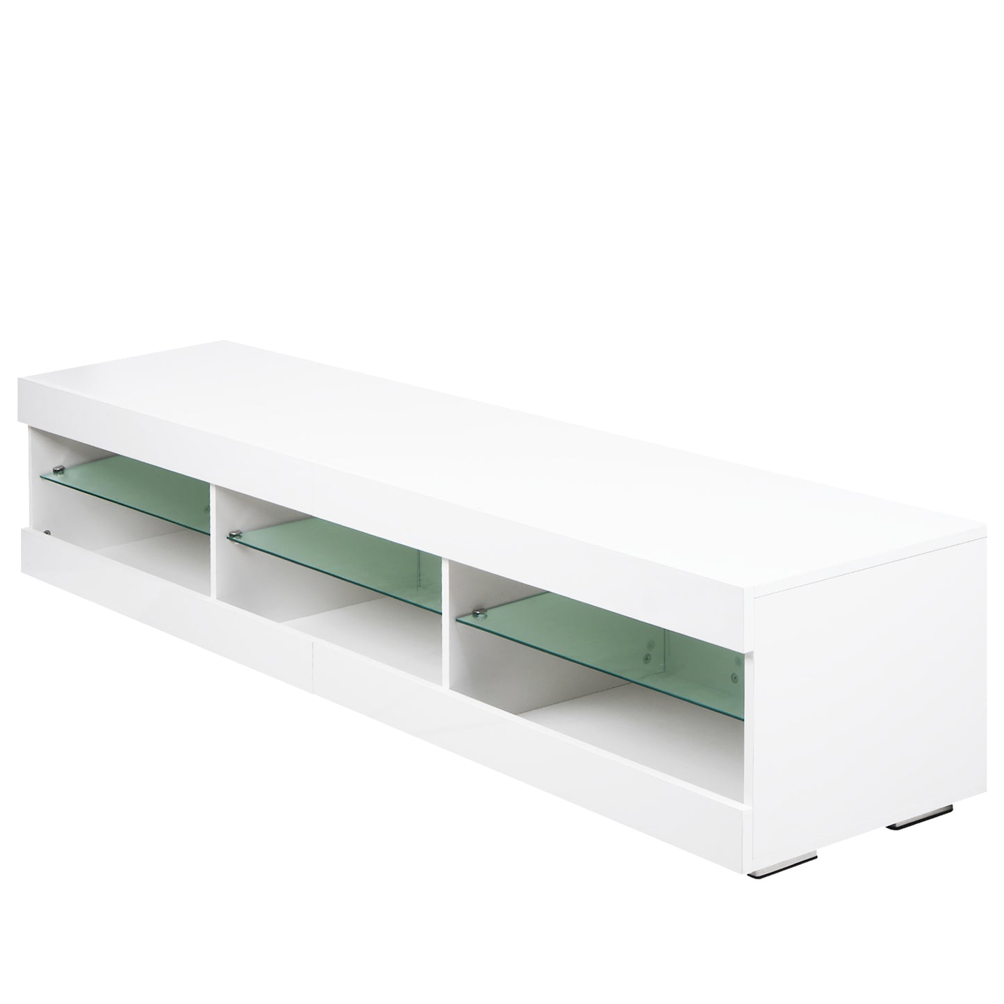 Bruso LED TV Stand Entertainment Center - White