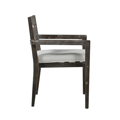Carver Patio  Acacia Wood Outdoor Dining Table And Chairs Set - Gray