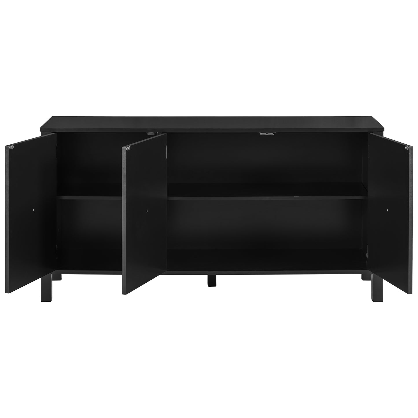 Evie Artistic Three-Door Sideboard Buffet - Black