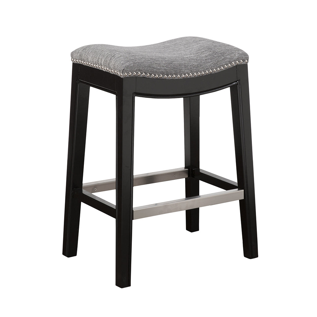 Saddle Counter Stool  - Gray