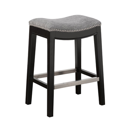 Saddle Counter Stool  - Gray
