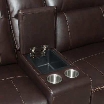Anthony  Dual Power Leather Sectional Sofa