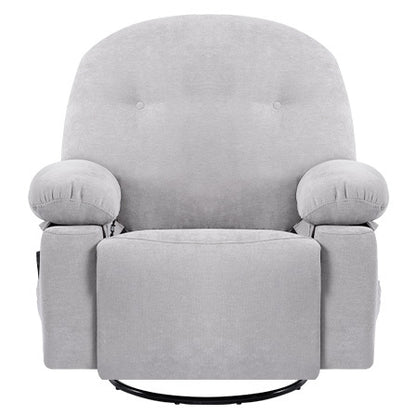 Meza Swivel Massage Rocker Recliner with Heat - Light Gray