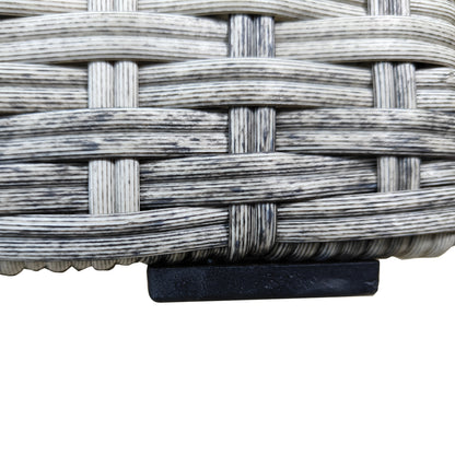 Lindgren 5 Pc Outdoor Patio Rattan Wicker Sectional Sofa Set - Gray