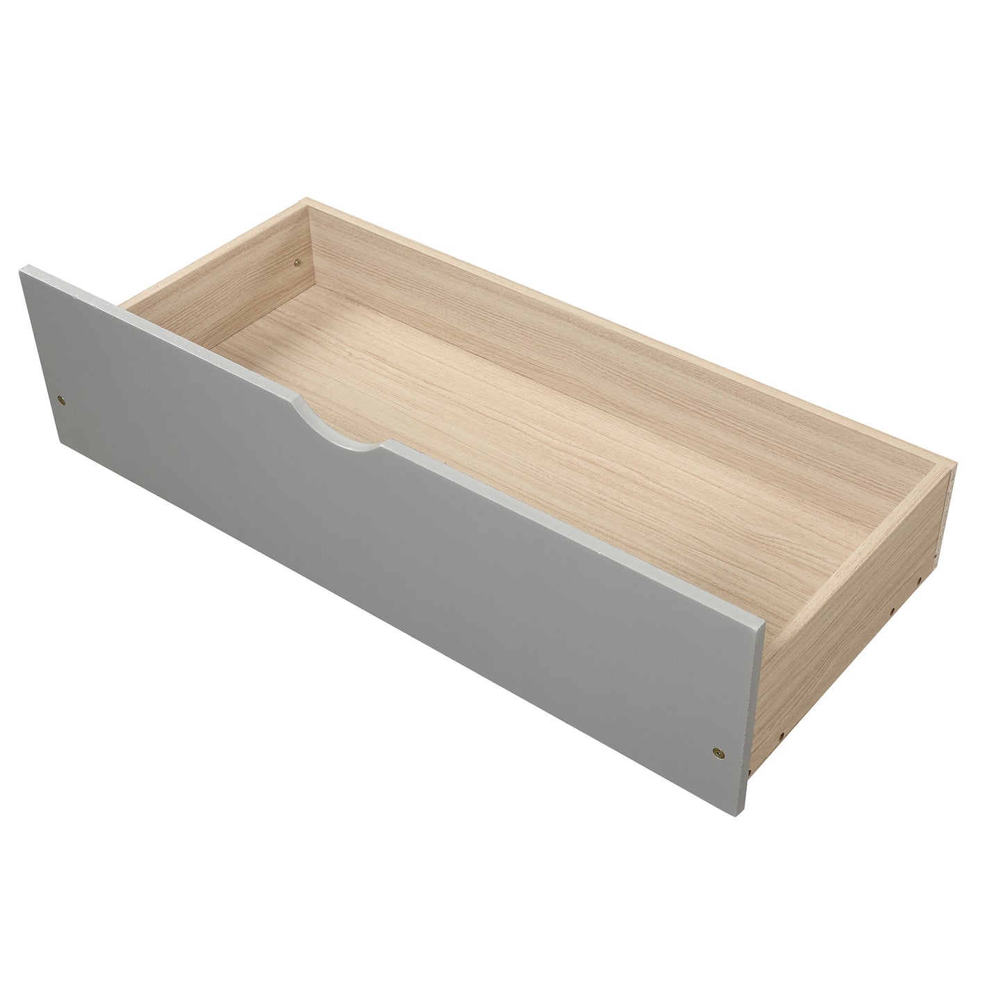 Iso Twin Size Platform Bed with 2 under-bed drawers - Gray