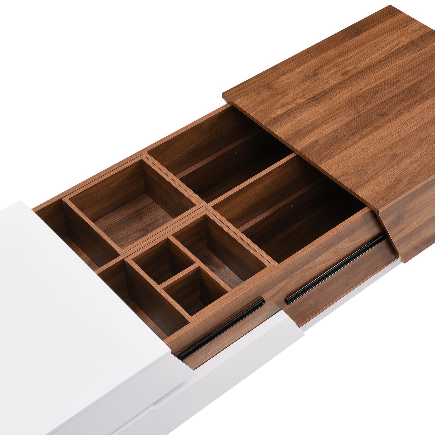 Duo Max Coffee Table - White&Walnut