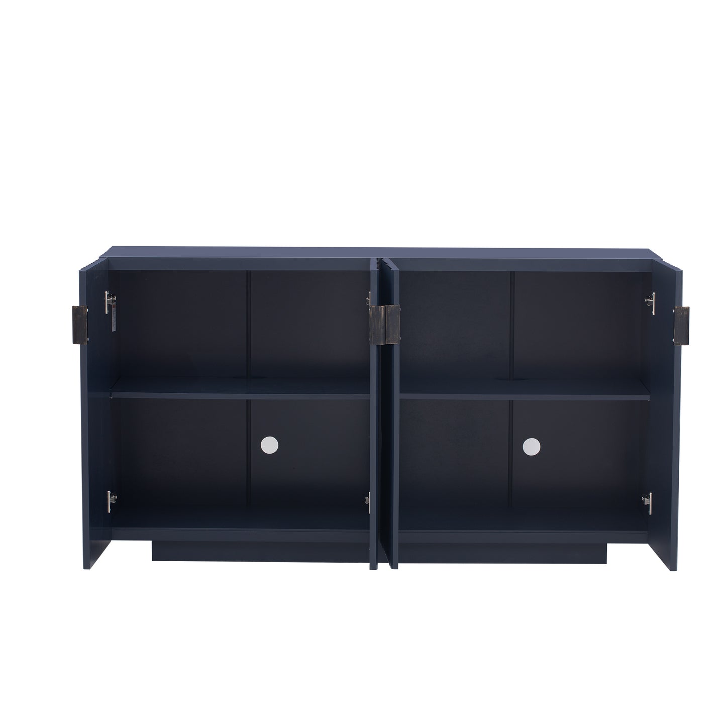 Lyons 4 Wavy Doors Ample Storage Space Sideboar - Navy Blue