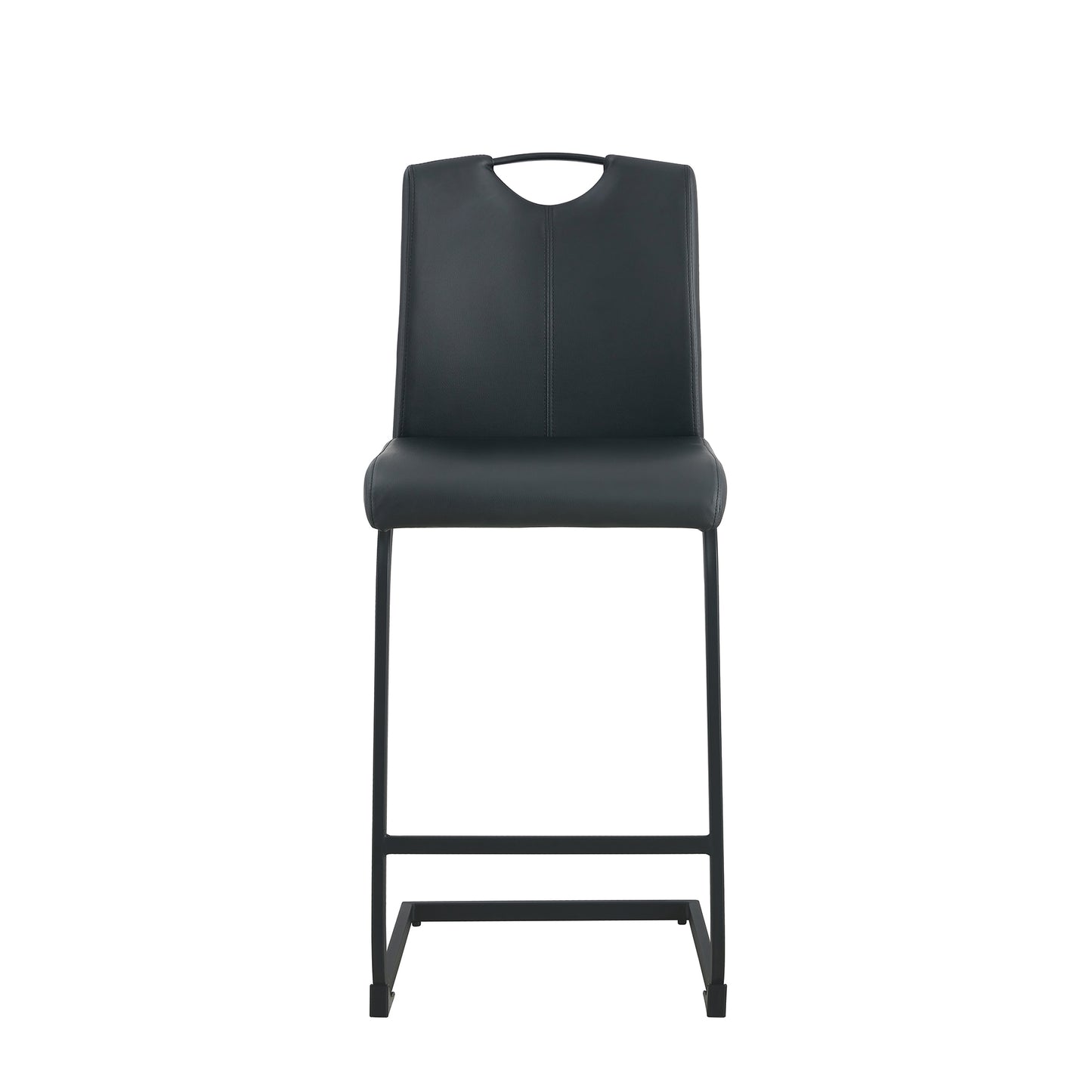 Regal PU Chair Barstool - Black Set of 2