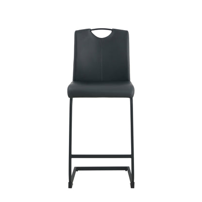 Regal PU Chair Barstool - Black Set of 2