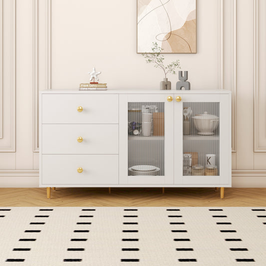 Abi Modern Minimalist Side Cabinets - White