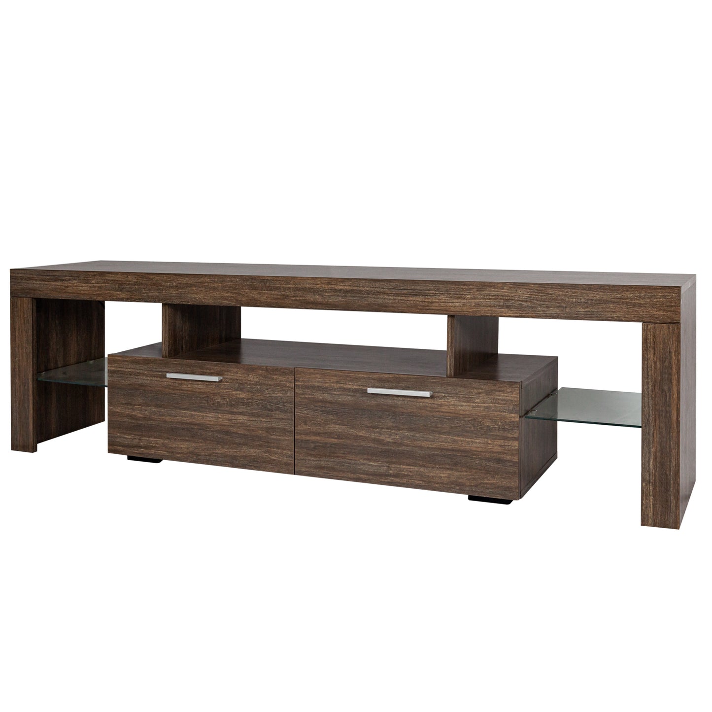 Nova 65 inches TV Stand with LED Lights - Brown