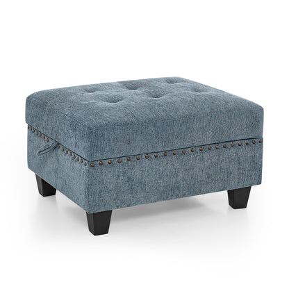 Molly Modular Sectional Sofa Four Single Chair and Two Corner - Navy Blue