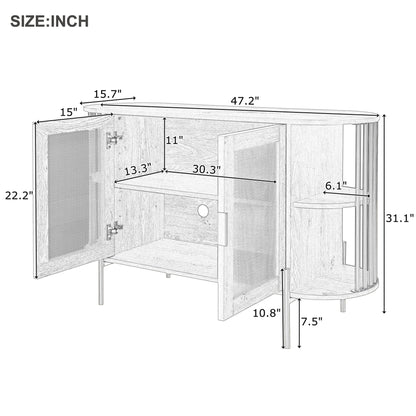 Amari 2- Rattan Door - White