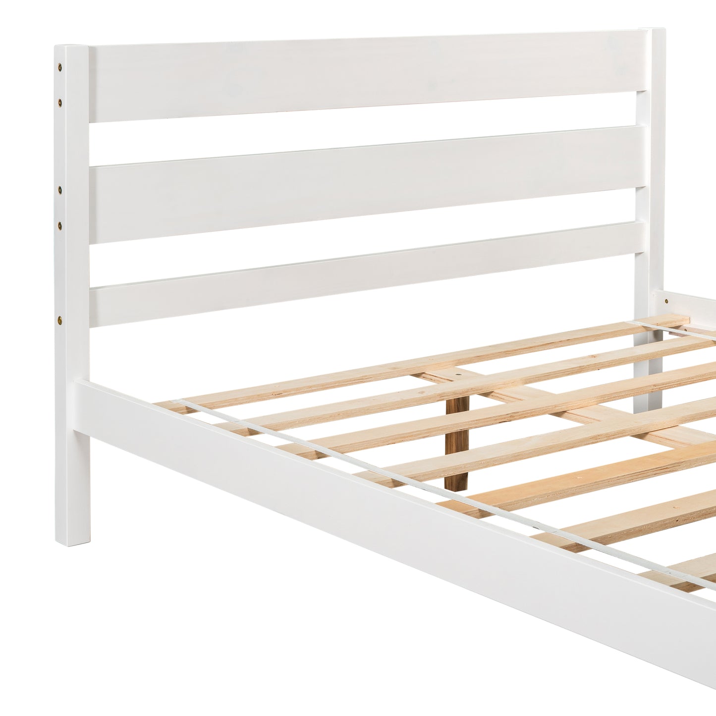 Saba Full Size Platform Bed Frame - White