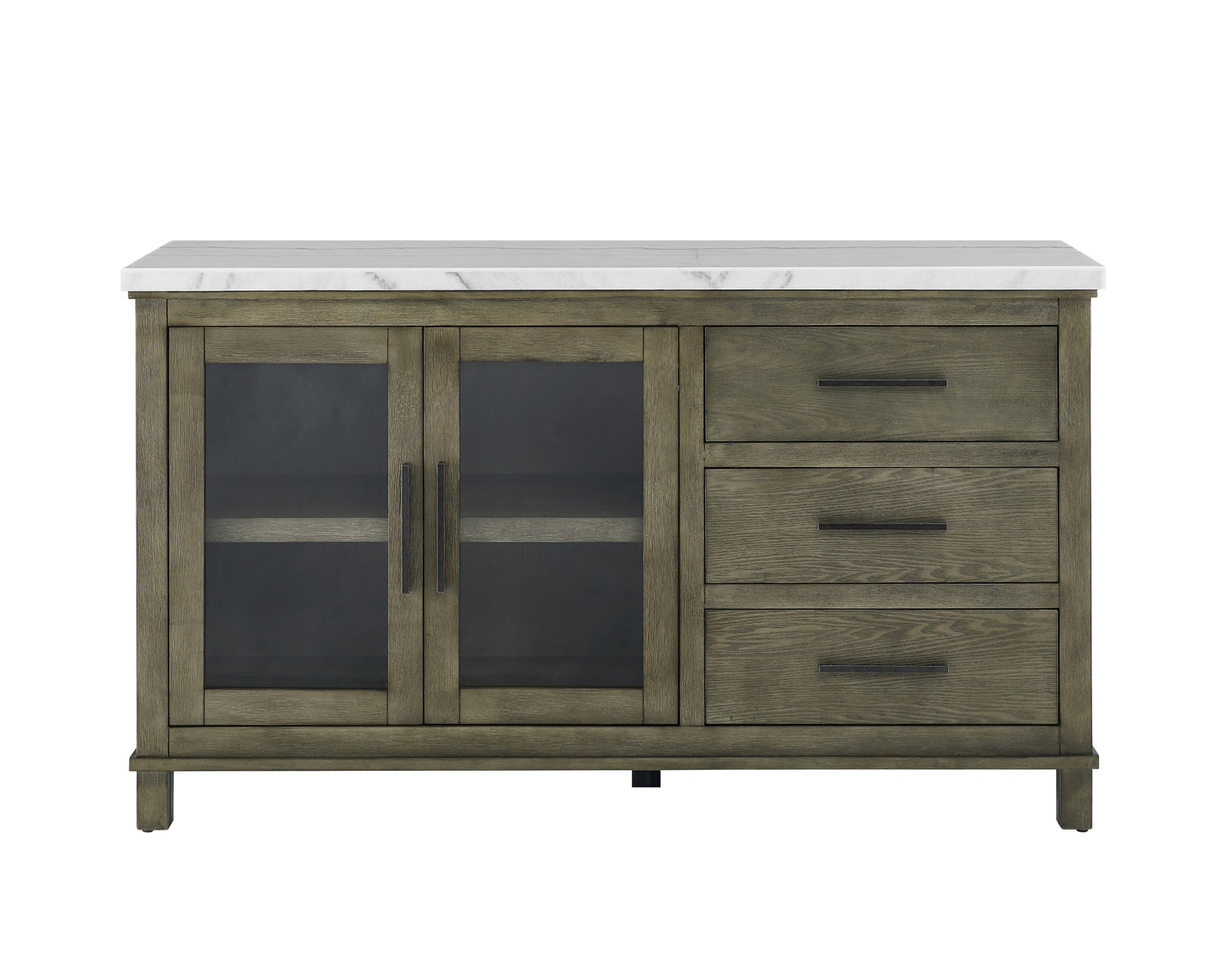 Grayson White Marble Top Server