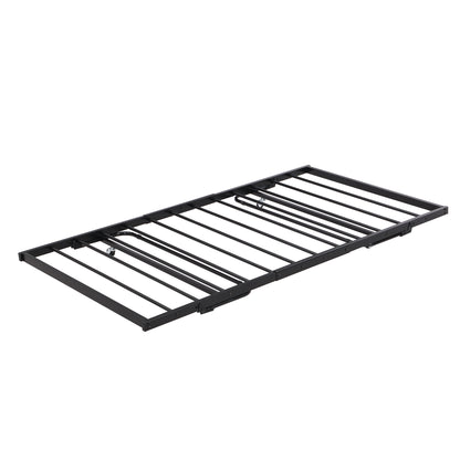 Zee Twin Size Metal Daybed with Twin Size Adjustable Trundle - Black