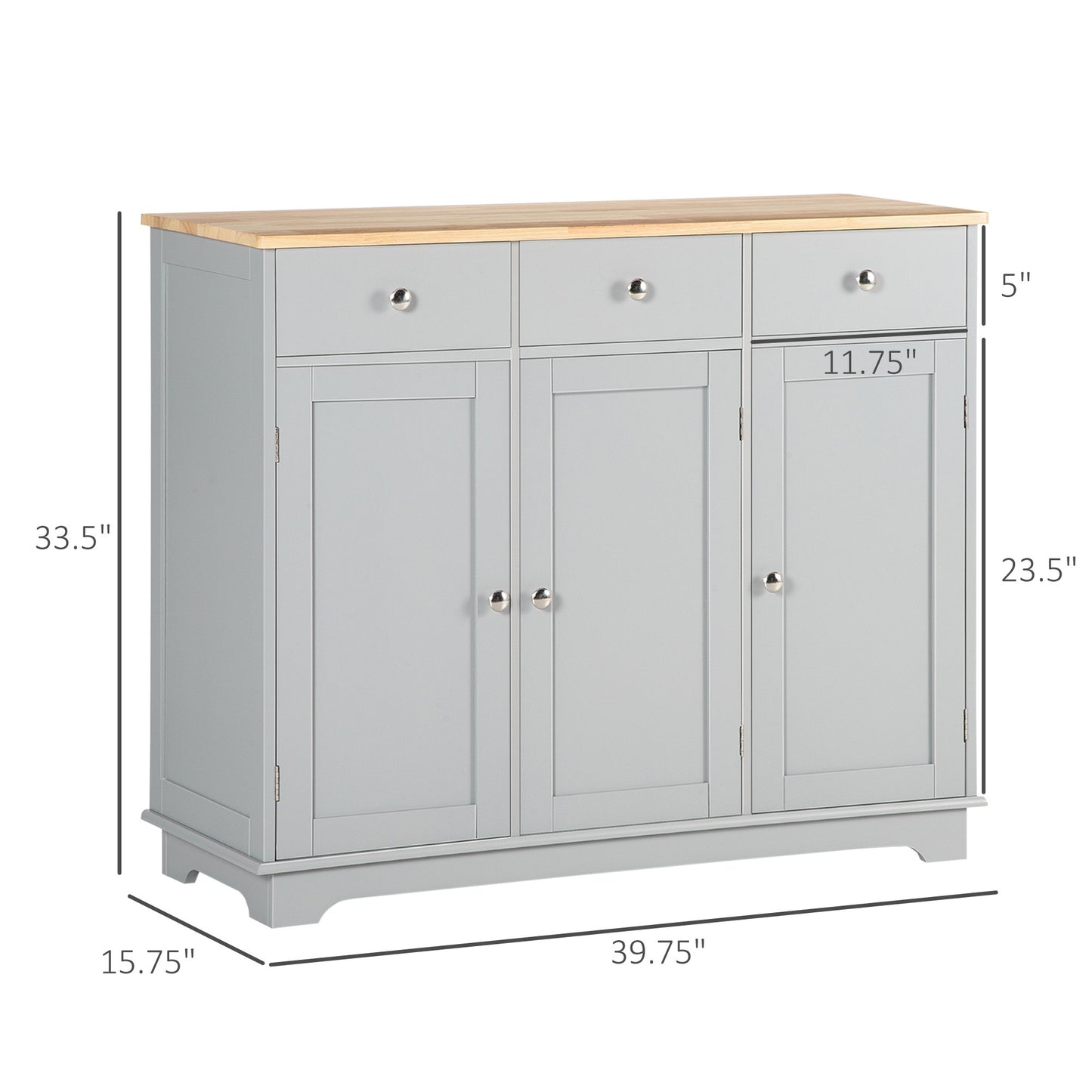 Cody Sideboard Buffet Cabinet - Gray