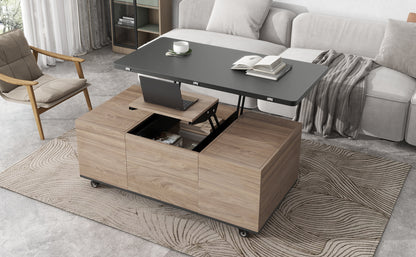 Regalia Modern Lift Top Coffee - Walnut & Black