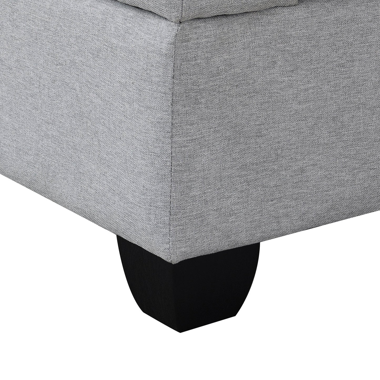 Aria 5-Seat Modular Sectional Set with Convertible Ottoman - Gray