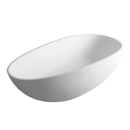 Oceanic Solid Surface Freestanding Bathtub - White