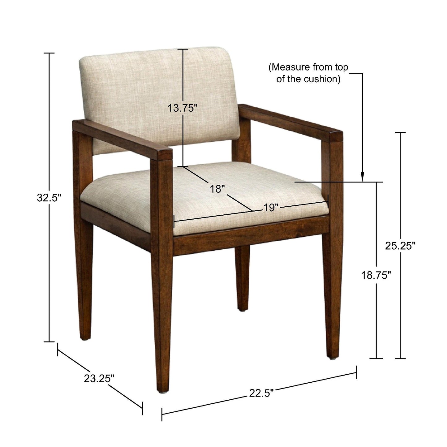 Lawrence Upholstered Dining Chairs with Arms (Set of 2)