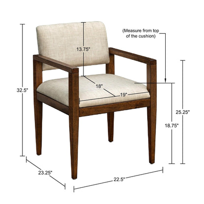 Lawrence Upholstered Dining Chairs with Arms (Set of 2)