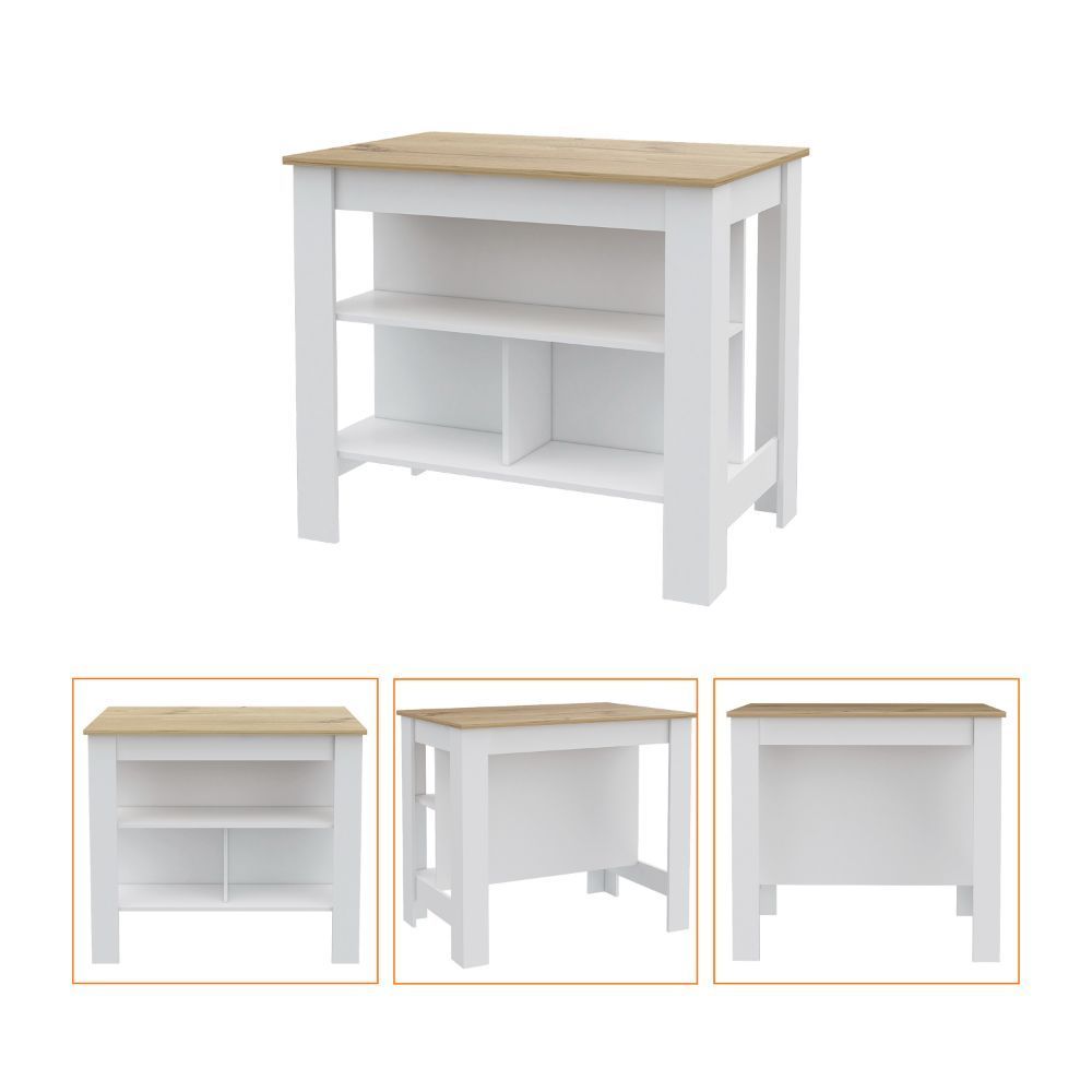 Rockaway Kitchen Island - White