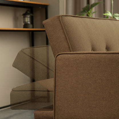 Aziza Convertible Sofa Bed - Dark Brown