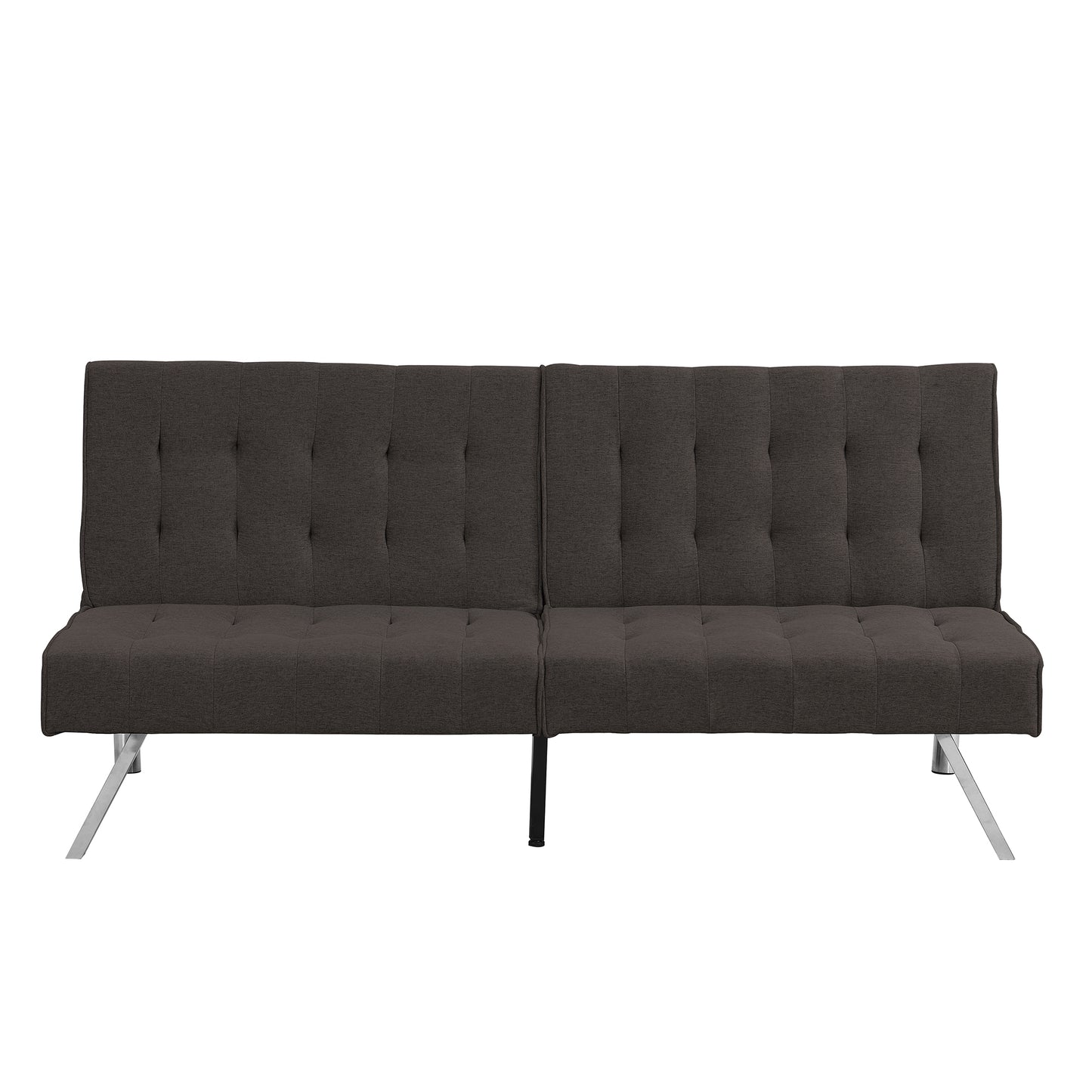 Fuji Convertible Sofa Bed WStainless Leg - Espresso