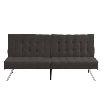 Fuji Convertible Sofa Bed WStainless Leg - Espresso