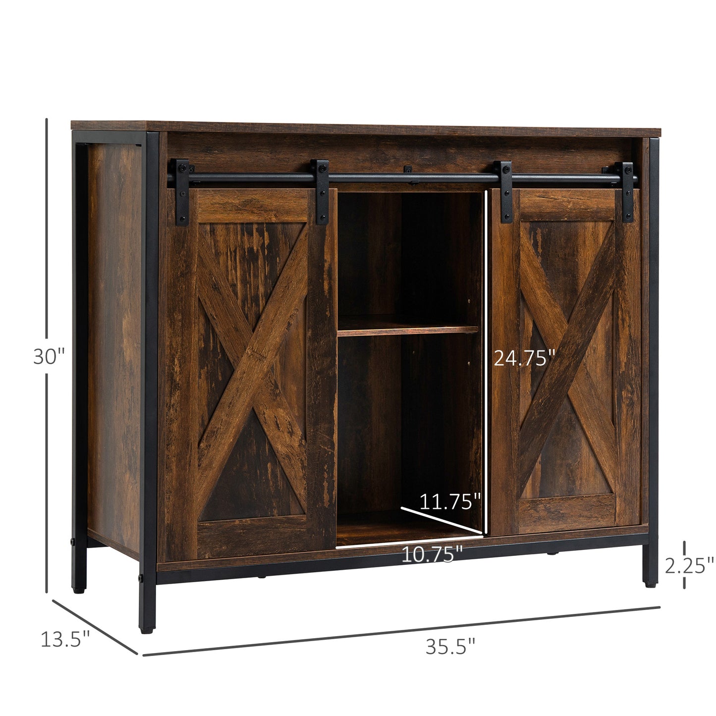Decora Industrial Sideboard Buffet Cabinet