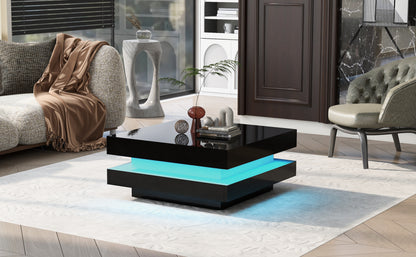 Lumina  Square Coffee Table -Black