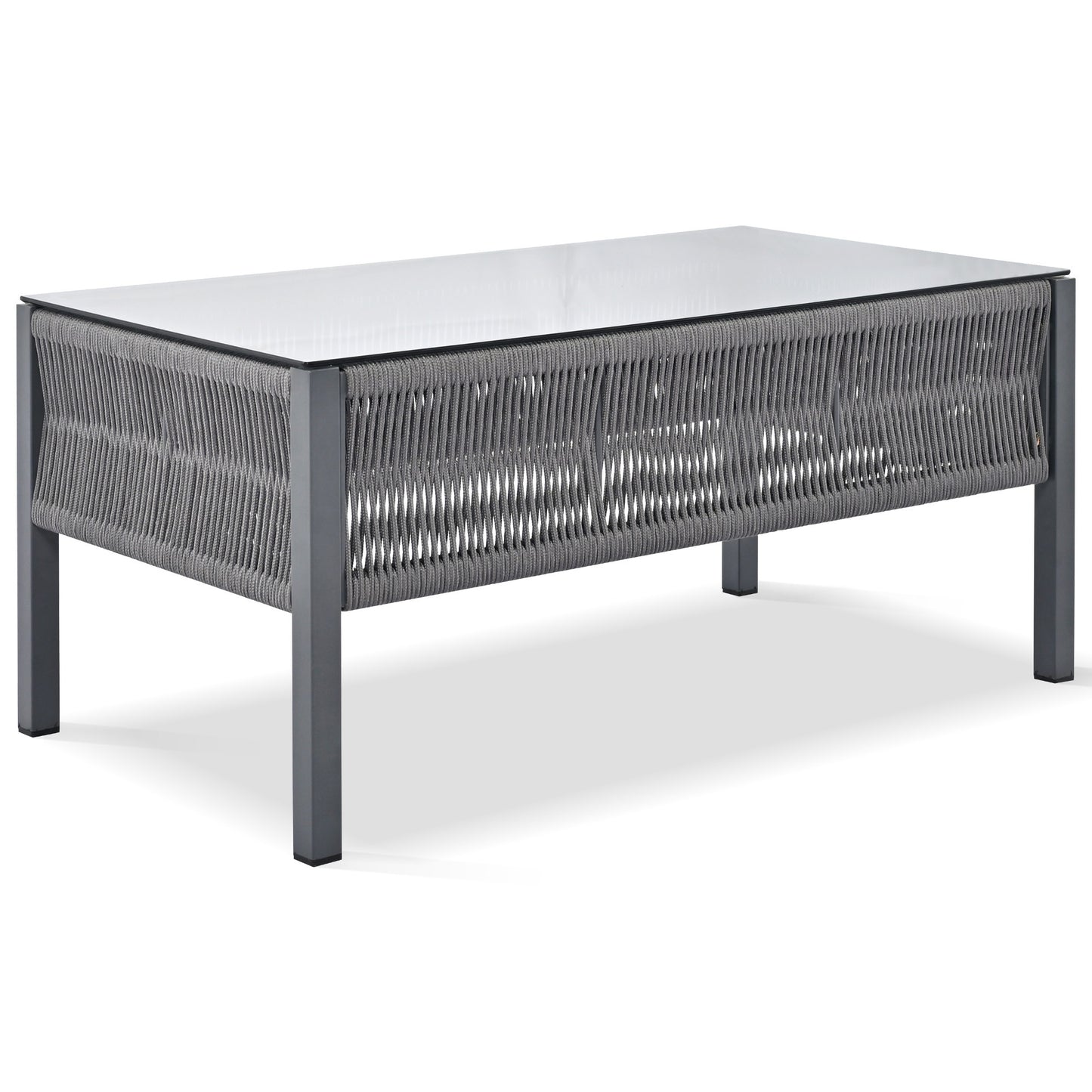 Mixon 4 Pc Patio Rope Sofa Set - Gray