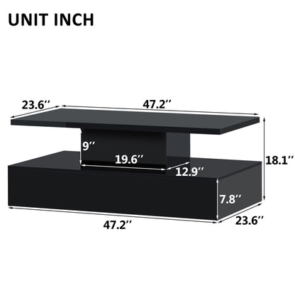 Glow Coffee Table with 16 Color LED Lghting