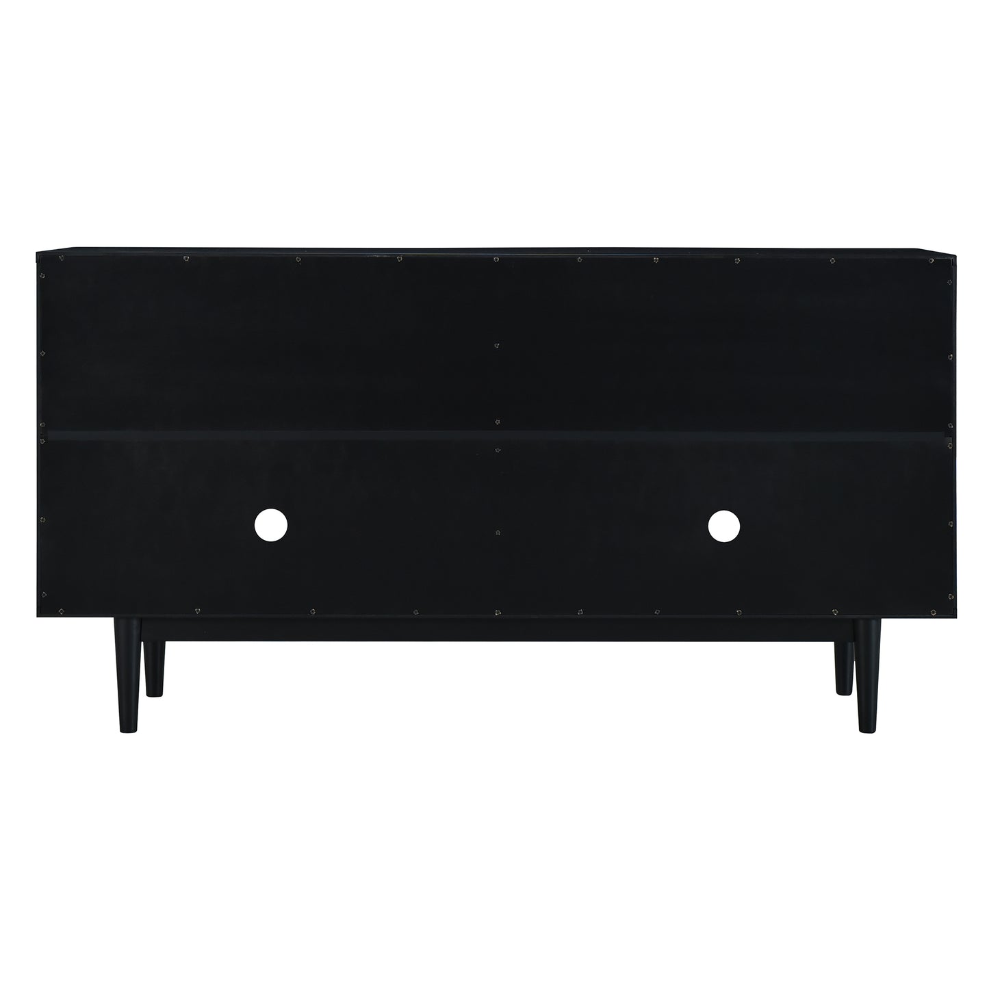Celeste Convex Pattern Doors Sideboard Buffet - Black